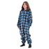 Snuggs Kids Blanket Onesie Blue Checkered